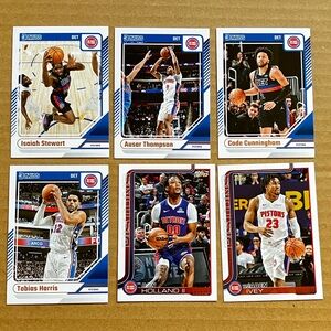 Lot of 6 Detroit Pistons nba basketball cards Topps Donruss